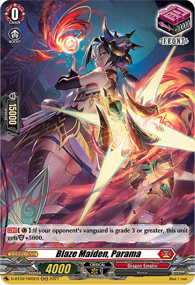 Blaze Maiden, Parama (D-BT02/H05EN) [A Brush with the Legends] | Total Play
