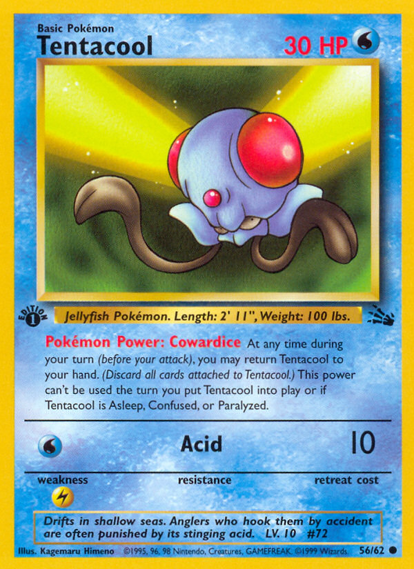 Tentacool (56/62) [Fossil 1st Edition] | Total Play