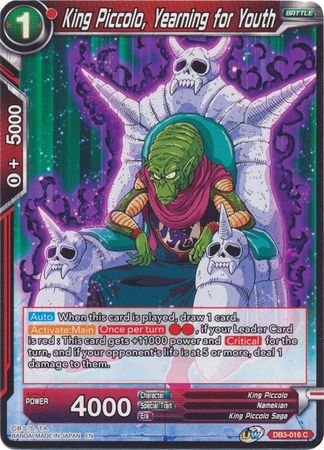 King Piccolo, Yearning for Youth (DB3-016) [Giant Force] | Total Play