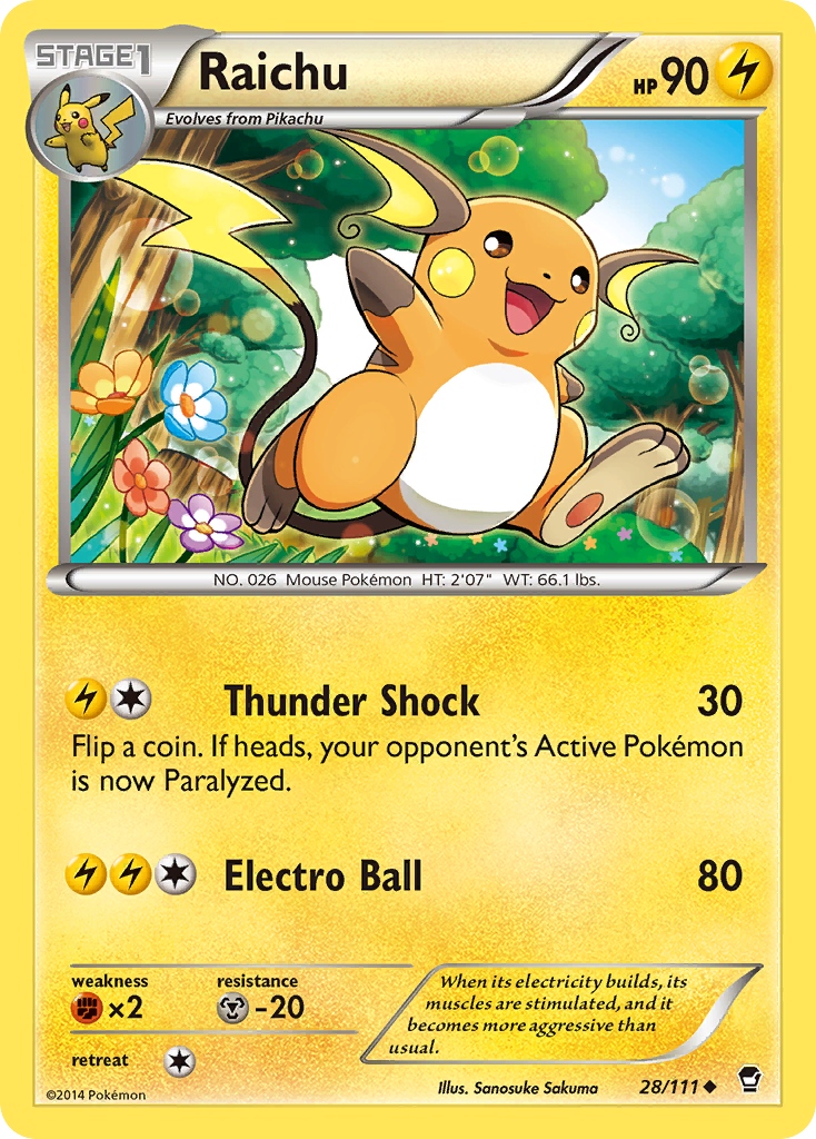 Raichu (28/111) [XY: Furious Fists] | Total Play