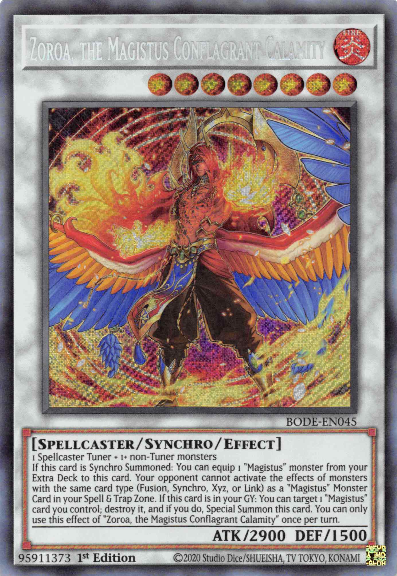 Zoroa, the Magistus Conflagrant Calamity [BODE-EN045] Secret Rare | Total Play