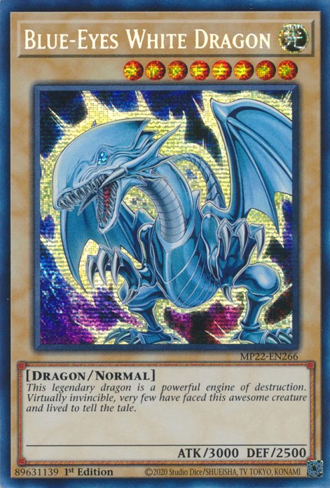 Blue-Eyes White Dragon [MP22-EN266] Prismatic Secret Rare | Total Play