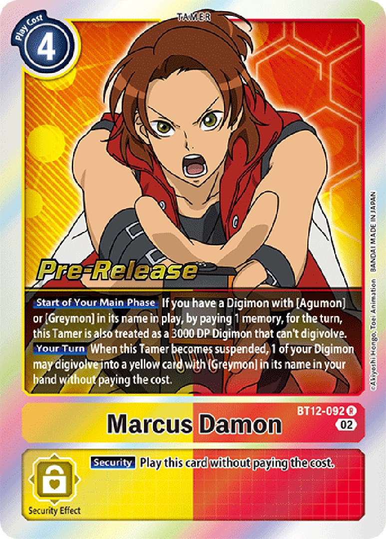 Marcus Damon [BT12-092] [Across Time Pre-Release Cards] | Total Play
