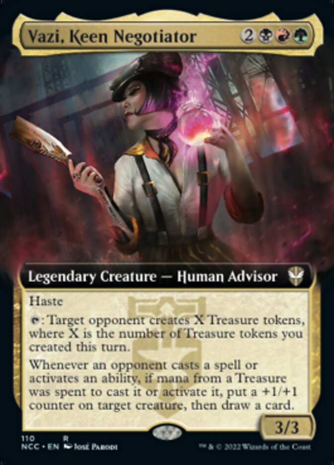 Vazi, Keen Negotiator (Extended Art) [Streets of New Capenna Commander] | Total Play