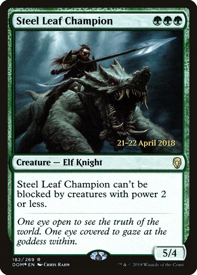 Steel Leaf Champion [Dominaria Prerelease Promos] | Total Play