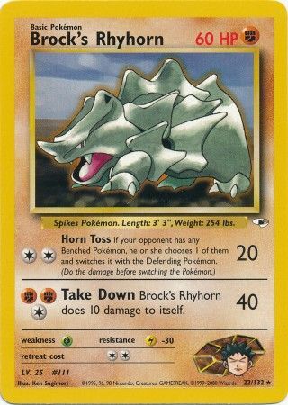 Brock's Rhyhorn (22/132) [Gym Heroes Unlimited] | Total Play