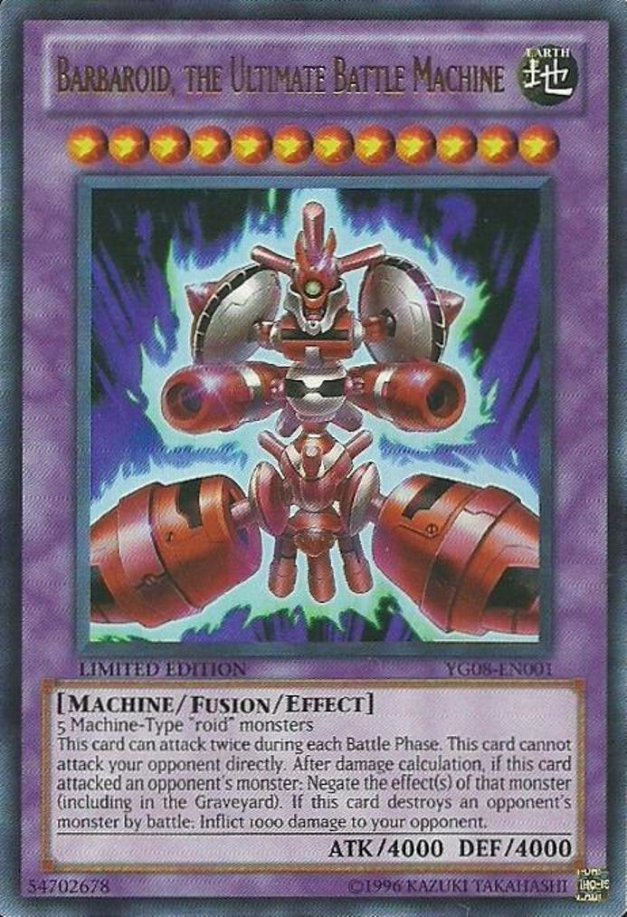 Barbaroid, the Ultimate Battle Machine [YG08-EN001] Ultra Rare | Total Play