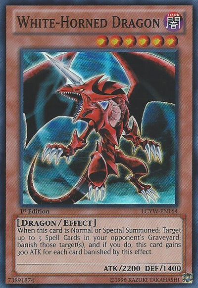 White-Horned Dragon (Redemption Replacement) [MDP2-EN006K] Rare | Total Play