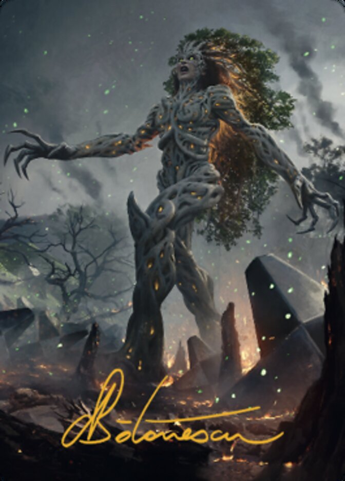 Titania, Gaea Incarnate Art Card (Gold-Stamped Signature) [The Brothers' War Art Series] | Total Play