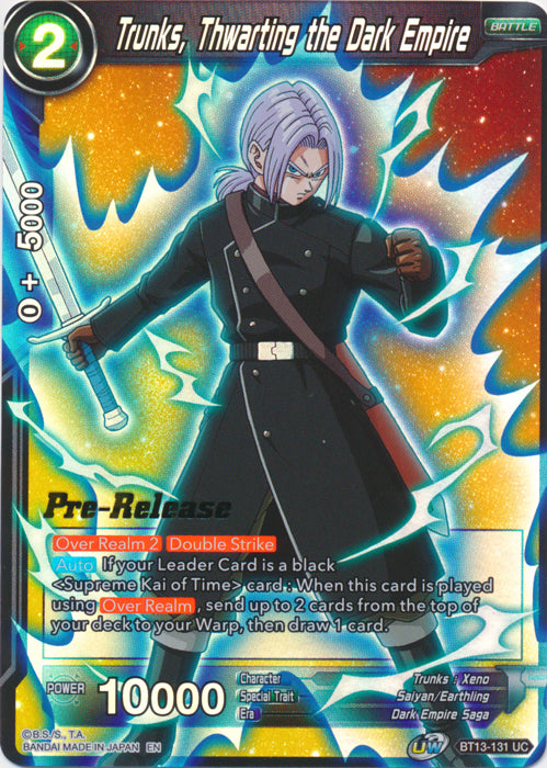 Trunks, Thwarting the Dark Empire (BT13-131) [Supreme Rivalry Prerelease Promos] | Total Play