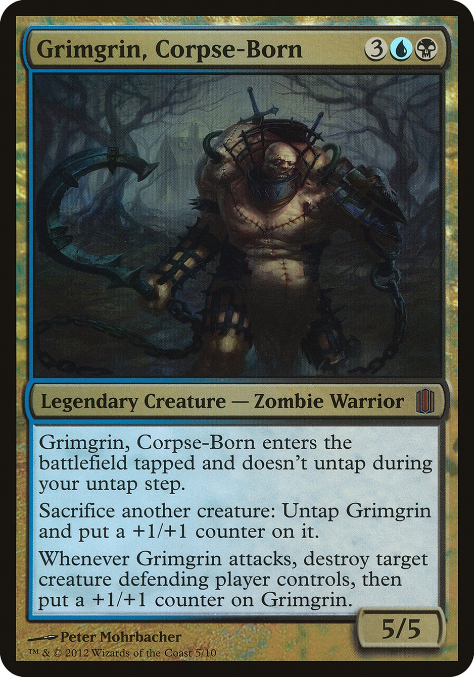 Grimgrin, Corpse-Born (Oversized) [Commander's Arsenal Oversized] | Total Play