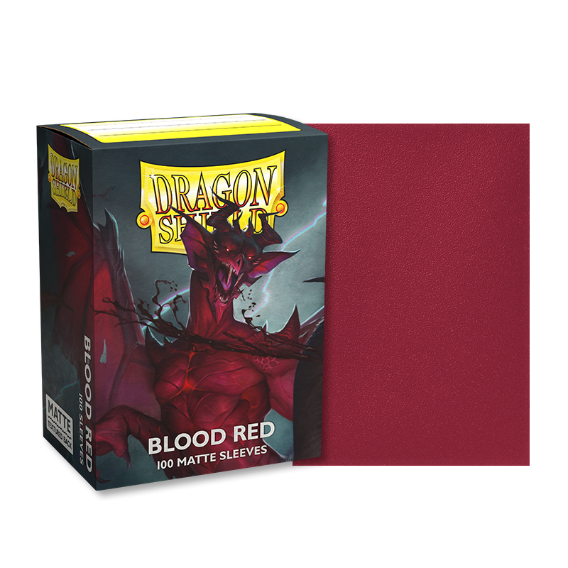 Dragon Shield: Standard 100ct Sleeves - Blood Red (Matte) | Total Play