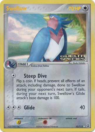 Swellow (32/113) (Stamped) [EX: Delta Species] | Total Play