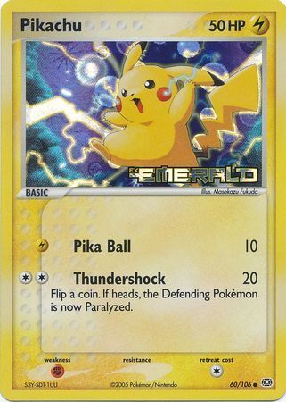 Pikachu (60/106) (Stamped) [EX: Emerald] | Total Play