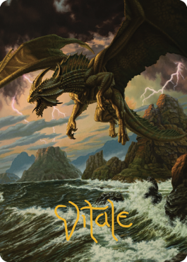 Ancient Bronze Dragon Art Card (03) (Gold-Stamped Signature) [Commander Legends: Battle for Baldur's Gate Art Series] | Total Play