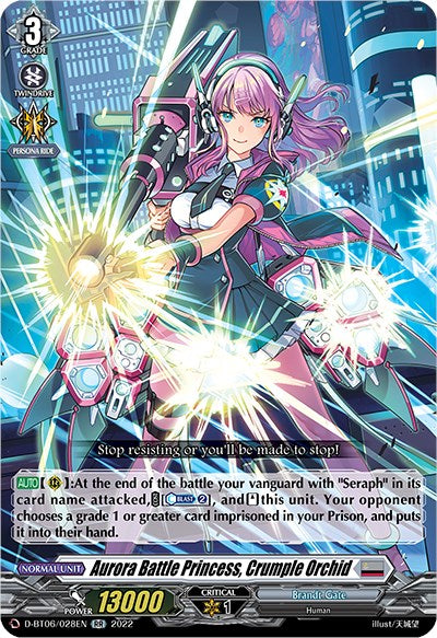 Aurora Battle Princess, Crumple Orchid (D-BT06/028EN) [Blazing Dragon Reborn] | Total Play