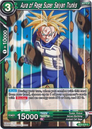 Aura of Rage Super Saiyan Trunks (BT2-079) [Union Force] | Total Play