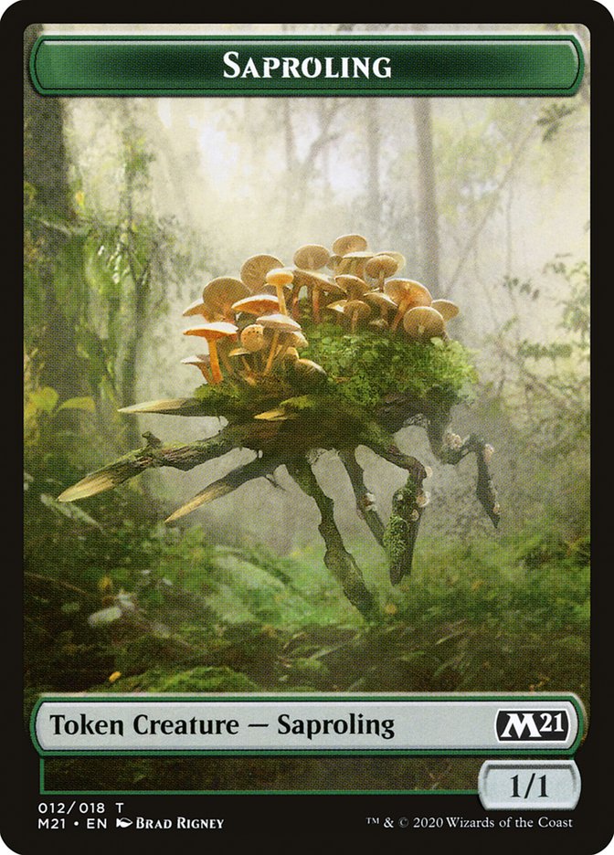 Bird // Saproling Double-Sided Token [Core Set 2021 Tokens] | Total Play