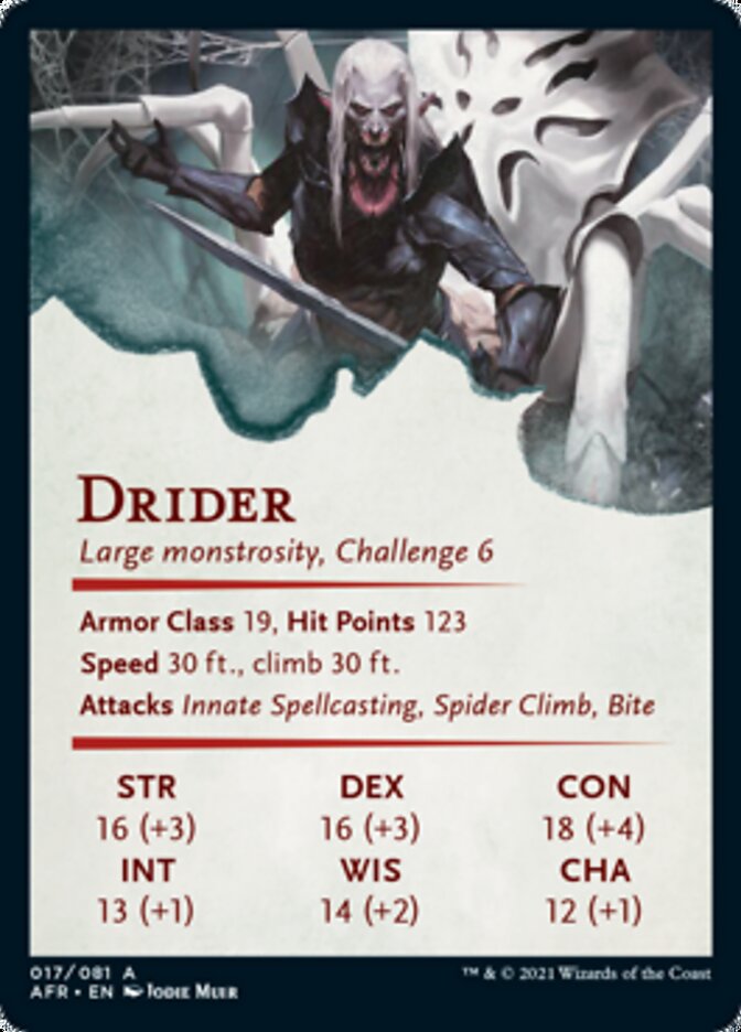 Drider Art Card [Dungeons & Dragons: Adventures in the Forgotten Realms Art Series] | Total Play