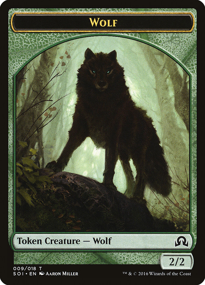 Wolf Token [Shadows over Innistrad Tokens] | Total Play
