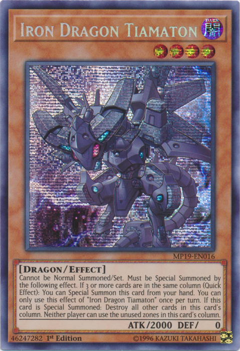 Iron Dragon Tiamaton [MP19-EN016] Prismatic Secret Rare | Total Play