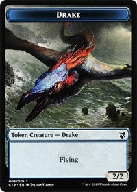 Drake // Human Double-Sided Token [Commander 2019 Tokens] | Total Play