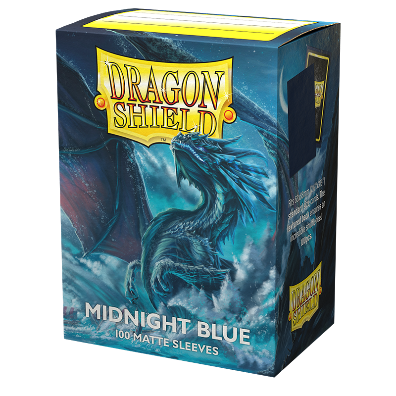 Dragon Shield: Standard 100ct Sleeves - Midnight Blue (Matte) | Total Play
