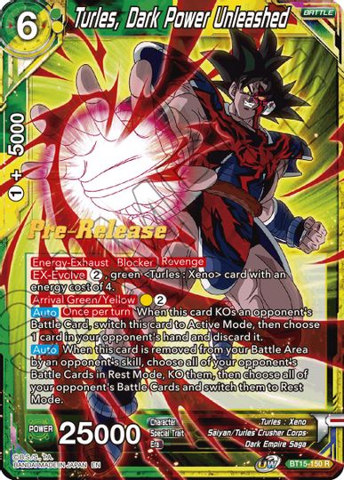 Turles, Dark Power Unleashed (BT15-150) [Saiyan Showdown Prerelease Promos] | Total Play