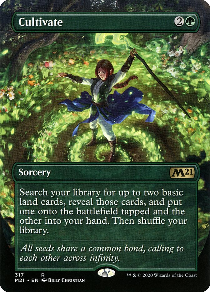 Cultivate (Borderless Alternate Art) [Core Set 2021] | Total Play