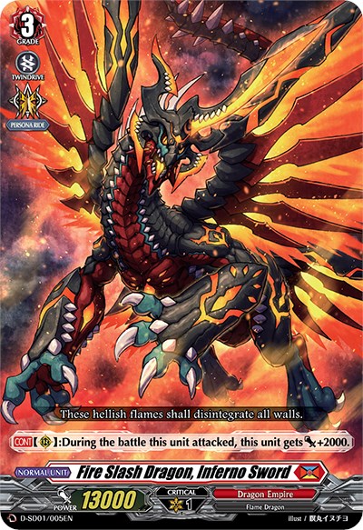 Fire Slash Dragon, Inferno Sword (D-SD01/005EN) [Yu-yu Kondo: Holy Dragon] | Total Play
