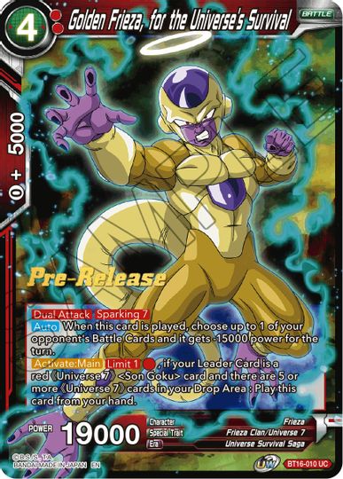 Golden Frieza, for the Universe's Survival (BT16-010) [Realm of the Gods Prerelease Promos] | Total Play