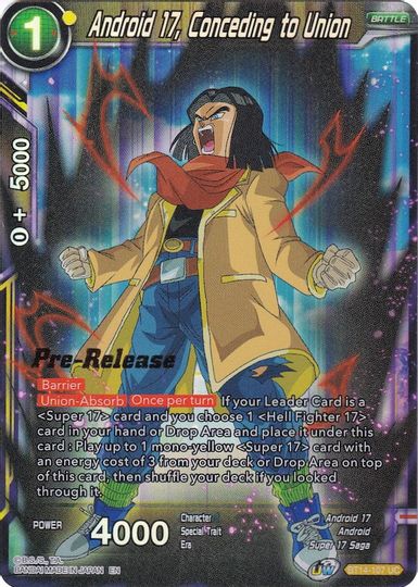 Android 17, Conceding to Union (BT14-107) [Cross Spirits Prerelease Promos] | Total Play