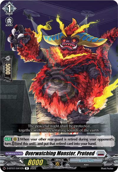 Overwatching Monster, Proteed (D-BT07/041EN) [Raging Flames Against Emerald Storm] | Total Play
