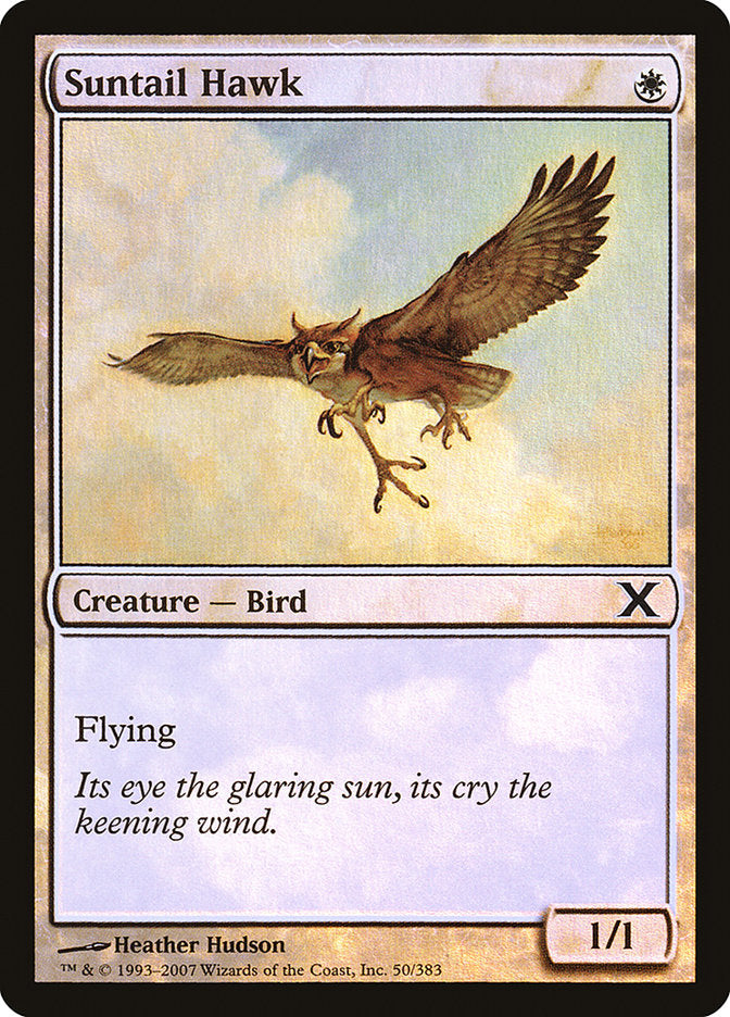 Suntail Hawk (Premium Foil) [Tenth Edition] | Total Play