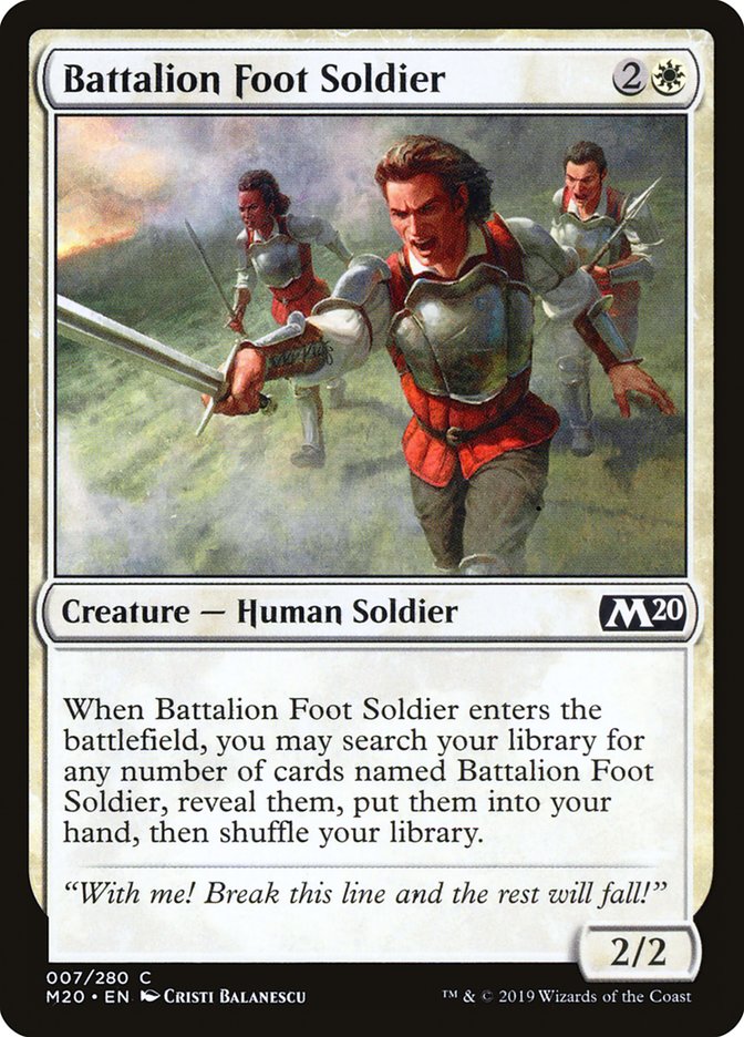 Battalion Foot Soldier [Core Set 2020] | Total Play