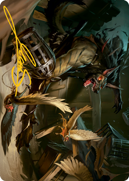 Wing Shredder Art Card (Gold-Stamped Signature) [Innistrad: Midnight Hunt Art Series] | Total Play