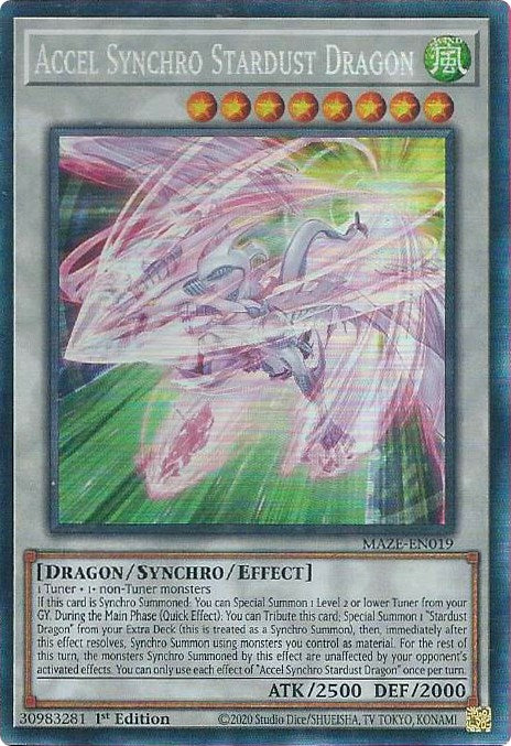 Accel Synchro Stardust Dragon [MAZE-EN019] Collector's Rare | Total Play