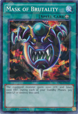 Mask of Brutality [BP03-EN137] Shatterfoil Rare | Total Play