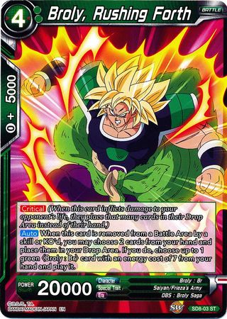 Broly, Rushing Forth (Starter Deck - Rising Broly) (SD8-03) [Destroyer Kings] | Total Play