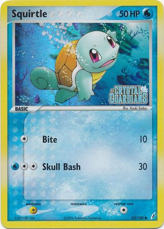 Squirtle (63/100) (Stamped) [EX: Crystal Guardians] | Total Play