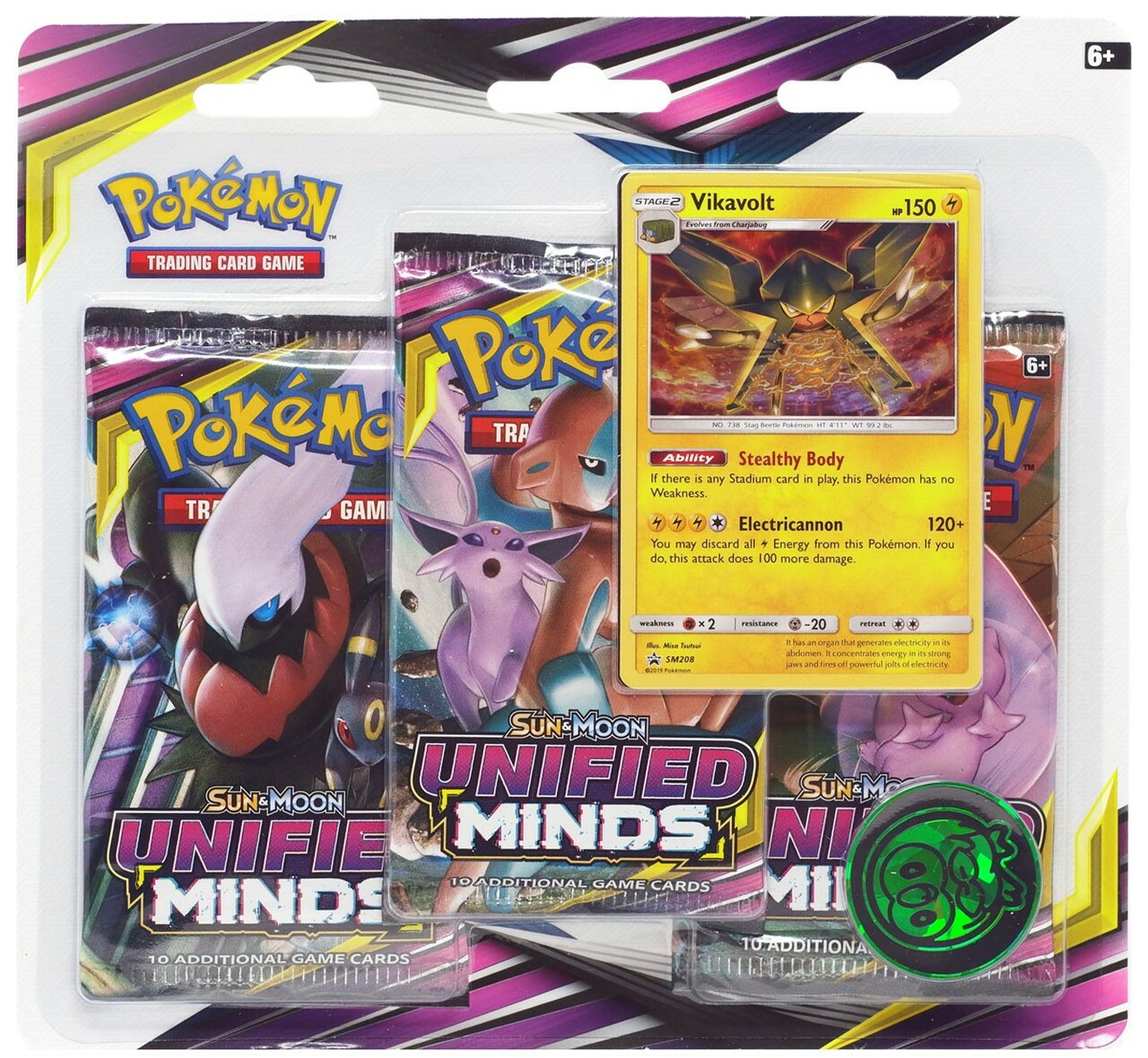 Sun & Moon: Unified Minds - 3-Pack Blister (Vikavolt) | Total Play