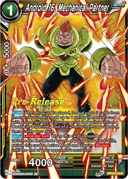Android 16, Going All Out (BT13-112) [Supreme Rivalry Prerelease Promos] | Total Play