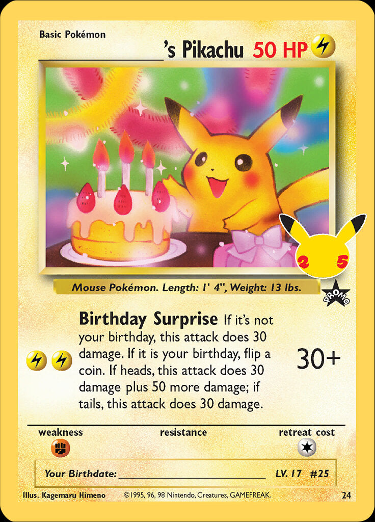 _____'s Pikachu (24) [Celebrations: 25th Anniversary - Classic Collection] | Total Play