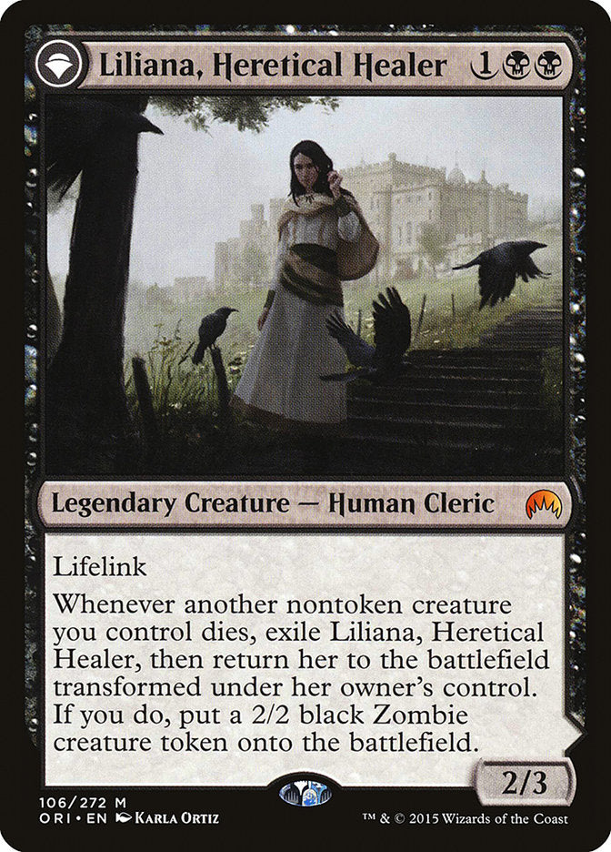 Liliana, Heretical Healer // Liliana, Defiant Necromancer [Magic Origins] | Total Play