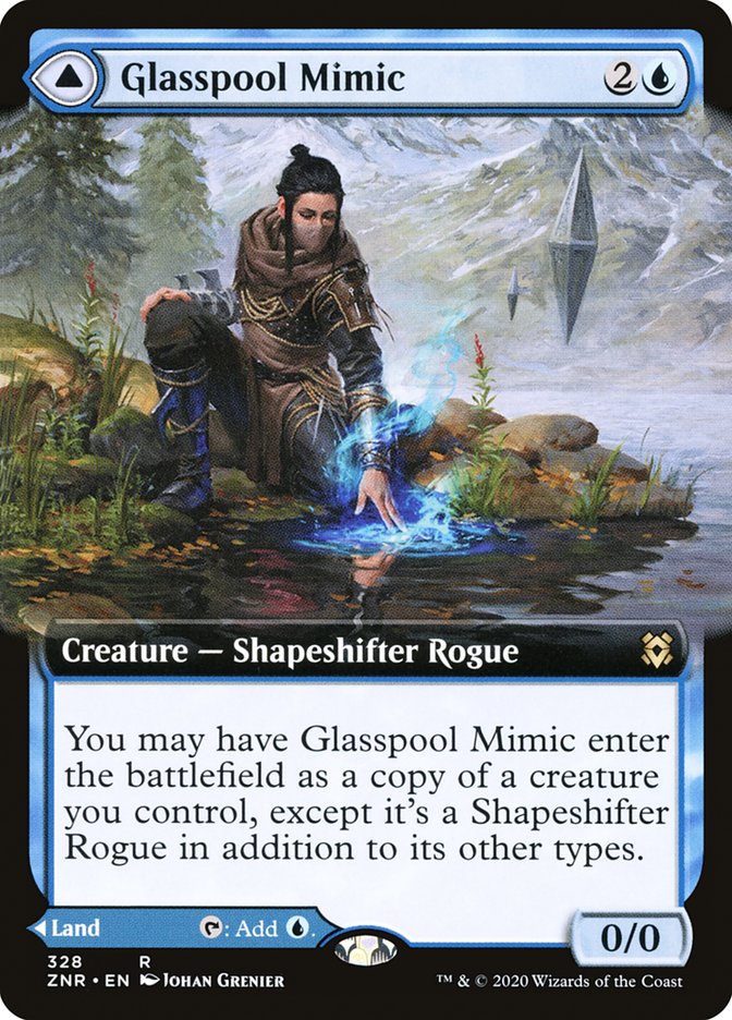 Glasspool Mimic // Glasspool Shore (Extended Art) [Zendikar Rising] | Total Play