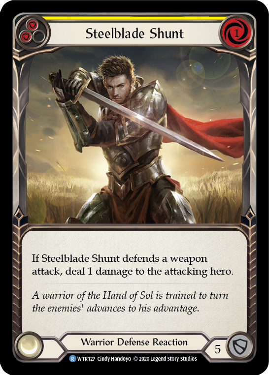 Steelblade Shunt (Yellow) [U-WTR127] (Welcome to Rathe Unlimited)  Unlimited Rainbow Foil | Total Play