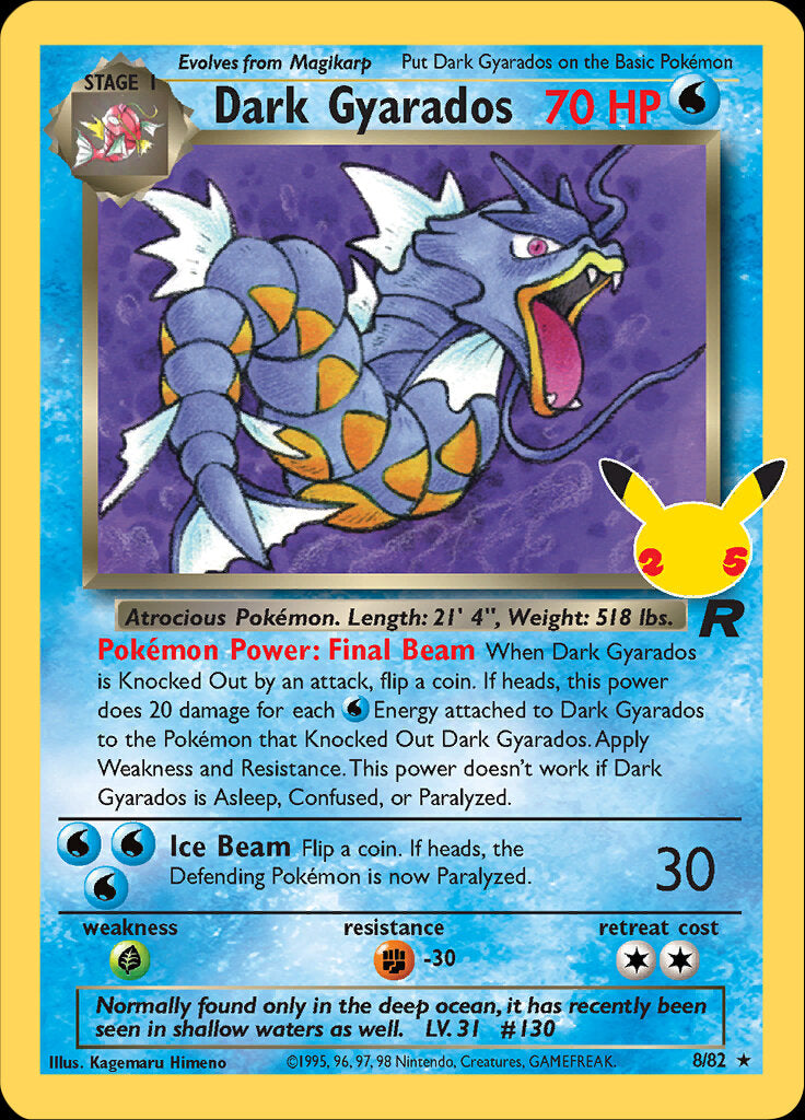 Dark Gyarados (8/82) [Celebrations: 25th Anniversary - Classic Collection] | Total Play