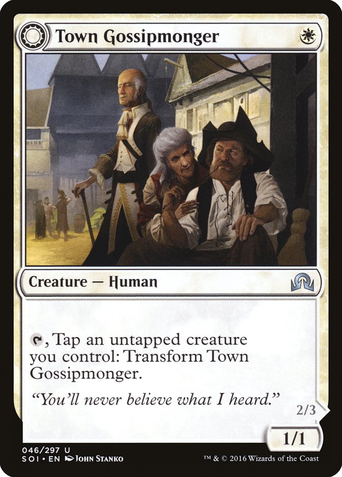Town Gossipmonger // Incited Rabble [Shadows over Innistrad] | Total Play