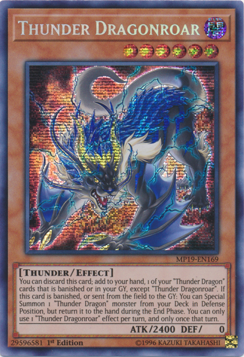 Thunder Dragonroar [MP19-EN169] Prismatic Secret Rare | Total Play