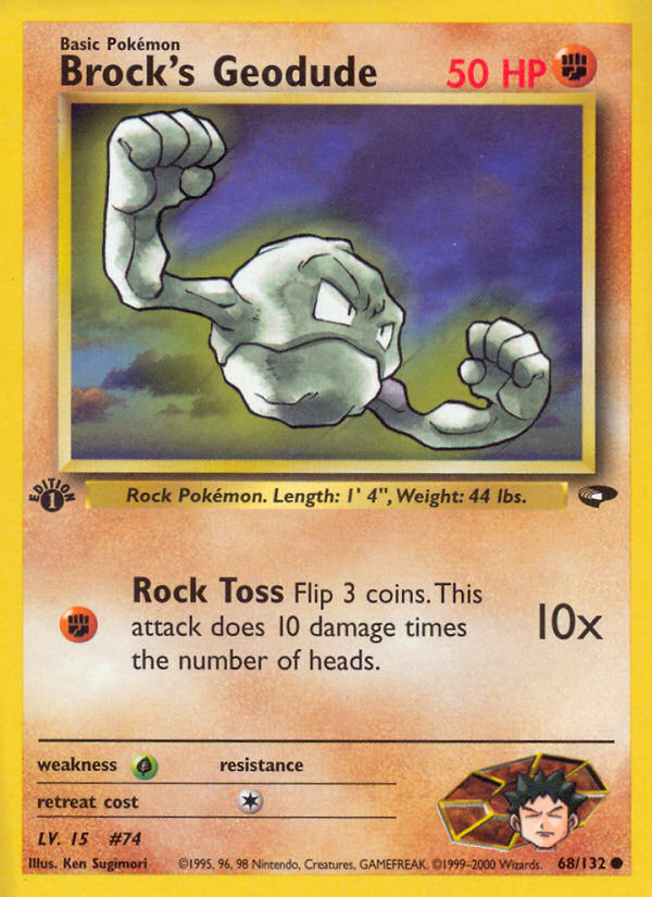 Brock's Geodude (68/132) [Gym Challenge 1st Edition] | Total Play